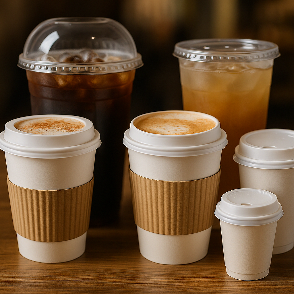 Cold and hot cups with lids